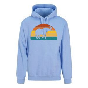 Elephant Lover Retro Sunset Unisex Surf Hoodie