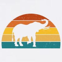 Elephant Lover Retro Sunset Garment-Dyed Sweatshirt