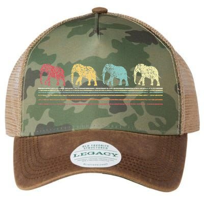 Elephant Lover Retro Elephant animal Legacy Tie Dye Trucker Hat