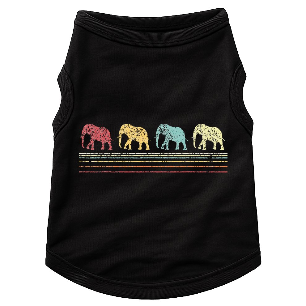 Elephant Lover Retro Elephant animal Doggie Tank