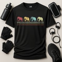Elephant Lover Retro Elephant animal Cooling Performance Crew T-Shirt
