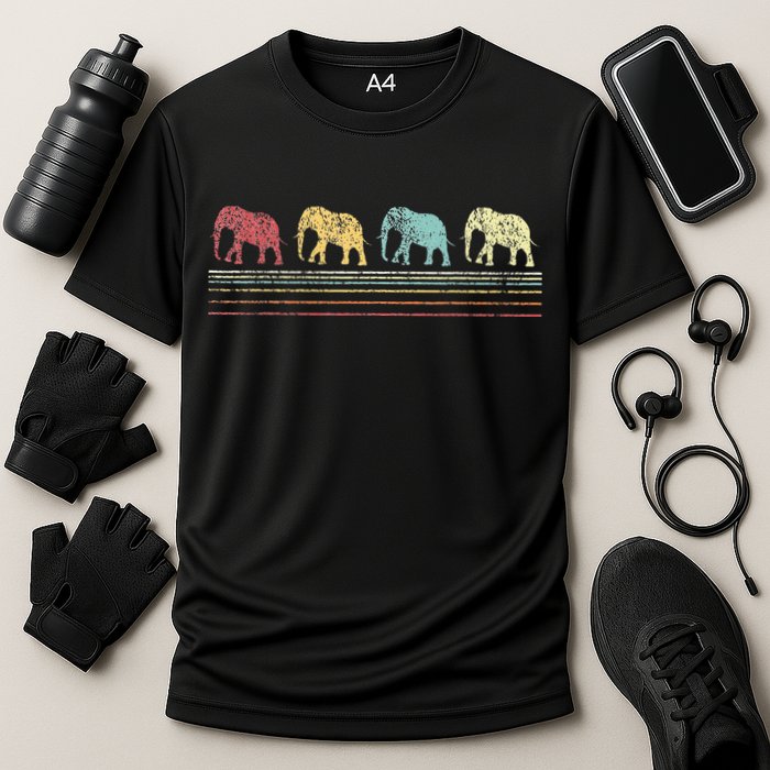 Elephant Lover Retro Elephant animal Cooling Performance Crew T-Shirt