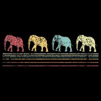 Elephant Lover Retro Elephant animal Cooling Performance Crew T-Shirt