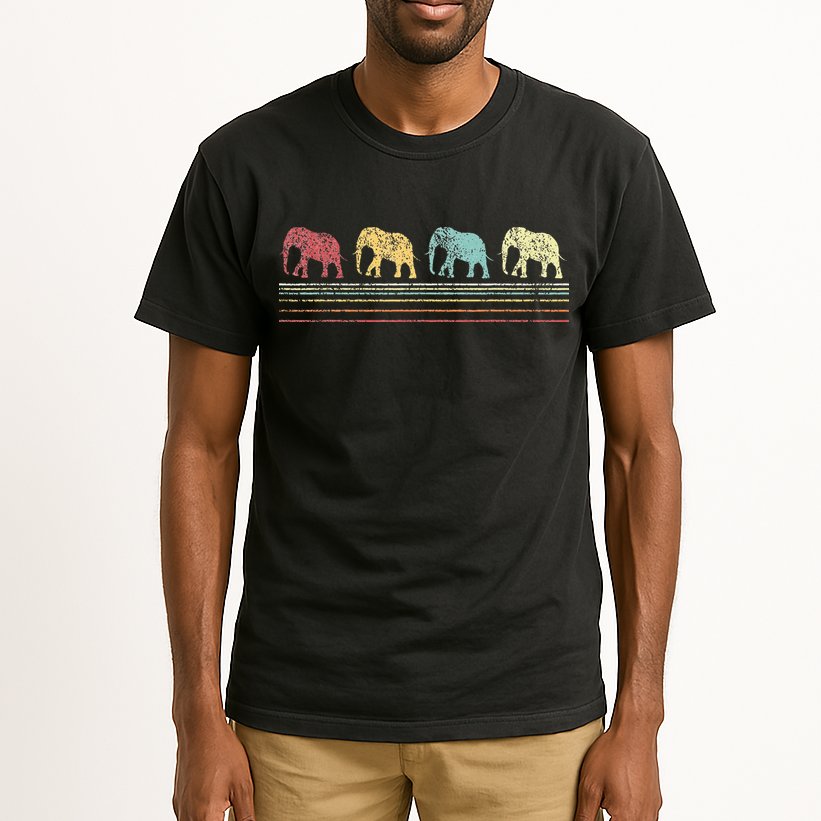 Elephant Lover Retro Elephant animal Tall T-Shirt