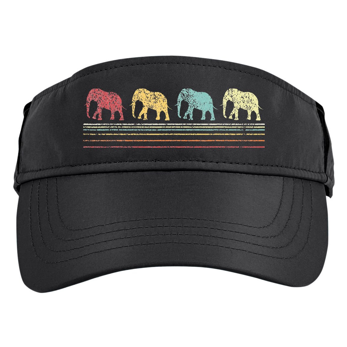Elephant Lover Retro Elephant animal Adult Drive Performance Visor