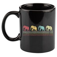 Elephant Lover Retro Elephant animal 11oz C Handle Ceramic Mug