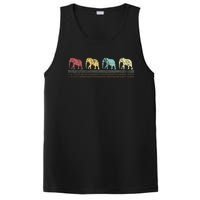 Elephant Lover Retro Elephant animal PosiCharge Competitor Tank