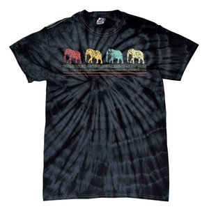 Elephant Lover Retro Elephant animal Tie-Dye T-Shirt