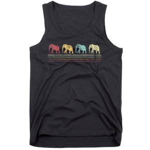 Elephant Lover Retro Elephant animal Tank Top