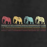 Elephant Lover Retro Elephant animal Golf Towel