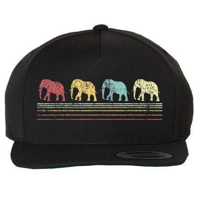 Elephant Lover Retro Elephant animal Wool Snapback Cap