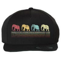 Elephant Lover Retro Elephant animal Wool Snapback Cap
