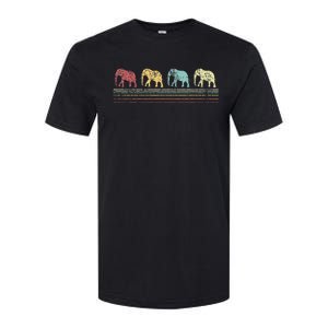 Elephant Lover Retro Elephant animal Softstyle CVC T-Shirt