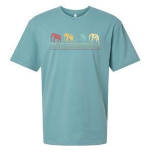 Elephant Lover Retro Elephant animal Sueded Cloud Jersey T-Shirt