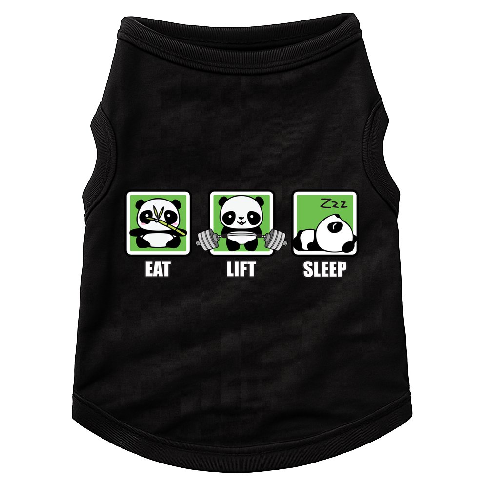 Eat Lift Sleep Cute Anime Panda Cartoon Gym Motivational Cute Gift Doggie Tank