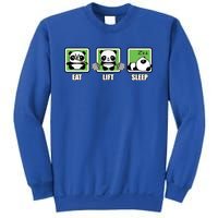 Eat Lift Sleep Cute Anime Panda Cartoon Gym Motivational Cute Gift Sweatshirt