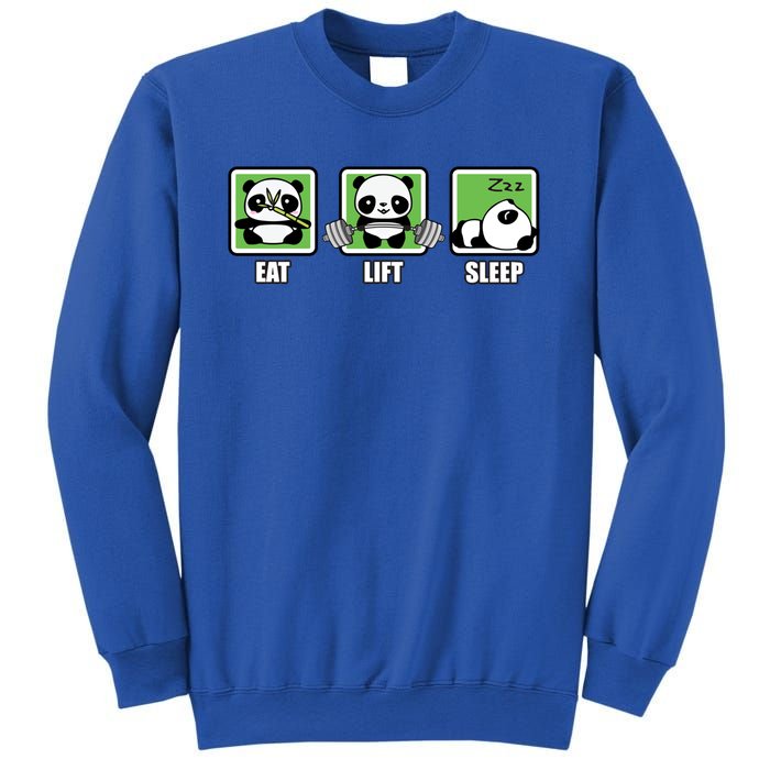 Eat Lift Sleep Cute Anime Panda Cartoon Gym Motivational Cute Gift Sweatshirt