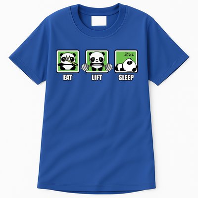Eat Lift Sleep Cute Anime Panda Cartoon Gym Motivational Cute Gift Tall T-Shirt