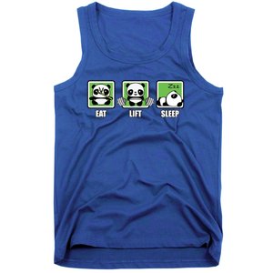 Eat Lift Sleep Cute Anime Panda Cartoon Gym Motivational Cute Gift Tank Top