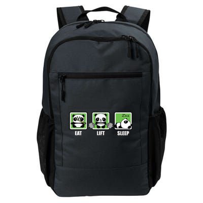 Eat Lift Sleep Cute Anime Panda Cartoon Gym Motivational Cute Gift Daily Commute Backpack