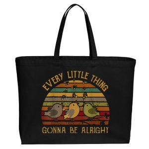 Every Little Singing Thing Is Gonna Be Birds Alright Cotton Canvas Jumbo Tote