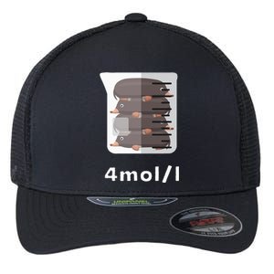 Experiment Lab Science Student Chemistry Teacher Mole Flexfit Unipanel Trucker Cap