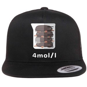 Experiment Lab Science Student Chemistry Teacher Mole Flat Bill Trucker Hat