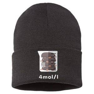 Experiment Lab Science Student Chemistry Teacher Mole Sustainable Knit Beanie