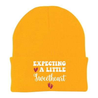 Expecting Little Sweetheart Valentine Pregnancy Announcement Knit Cap Winter Beanie