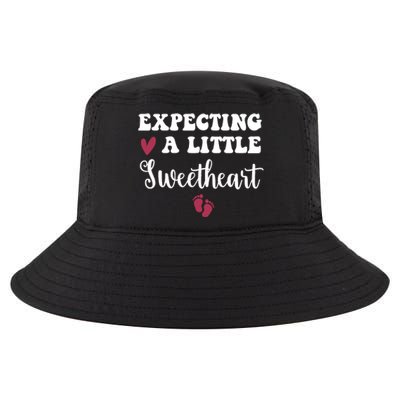 Expecting Little Sweetheart Valentine Pregnancy Announcement Cool Comfort Performance Bucket Hat