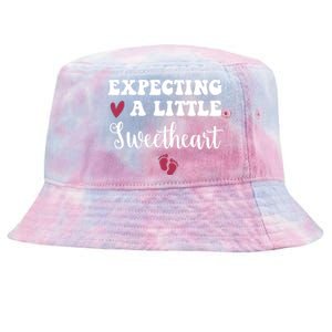 Expecting Little Sweetheart Valentine Pregnancy Announcement Tie-Dyed Bucket Hat