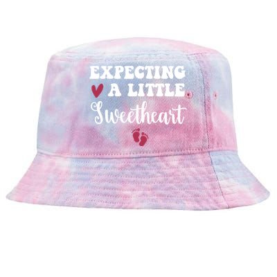 Expecting Little Sweetheart Valentine Pregnancy Announcement Tie-Dyed Bucket Hat