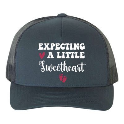 Expecting Little Sweetheart Valentine Pregnancy Announcement Yupoong Adult 5-Panel Trucker Hat