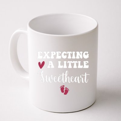 Expecting Little Sweetheart Valentine Pregnancy Announcement Coffee Mug