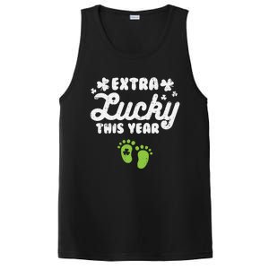 Extra Lucky St Patricks Day Pregnancy Announcet Mom Gift PosiCharge Competitor Tank