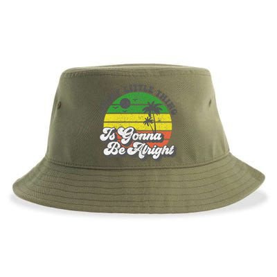 Every Little Thing Is Gonna Be Alright Jamaica Womens Gift Sustainable Bucket Hat