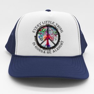 Every Little Thing Is Gonna Be Alright Yoga Tree Root Color Trucker Hat