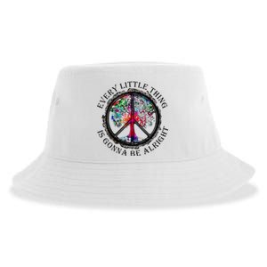 Every Little Thing Is Gonna Be Alright Yoga Tree Root Color Sustainable Bucket Hat