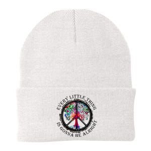 Every Little Thing Is Gonna Be Alright Yoga Tree Root Color Knit Cap Winter Beanie