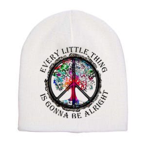 Every Little Thing Is Gonna Be Alright Yoga Tree Root Color Short Acrylic Beanie