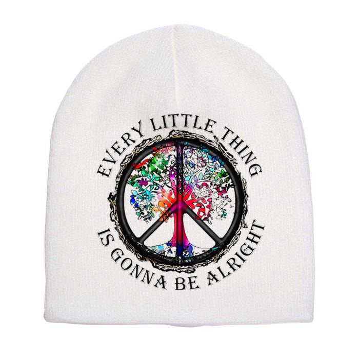 Every Little Thing Is Gonna Be Alright Yoga Tree Root Color Short Acrylic Beanie