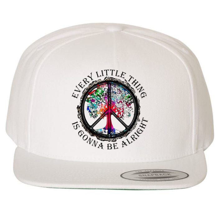 Every Little Thing Is Gonna Be Alright Yoga Tree Root Color Wool Snapback Cap