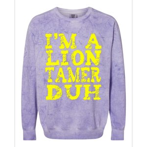 Easy Lion Tamer Halloween Costume Lazy Last Minute Colorblast Crewneck Sweatshirt