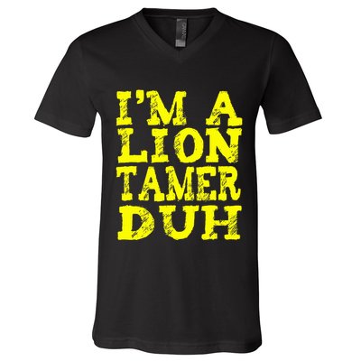 Easy Lion Tamer Halloween Costume Lazy Last Minute V-Neck T-Shirt