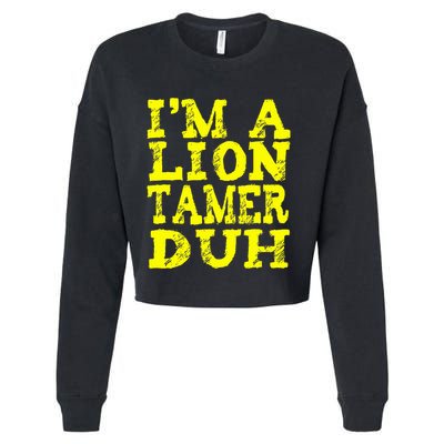 Easy Lion Tamer Halloween Costume Lazy Last Minute Cropped Pullover Crew