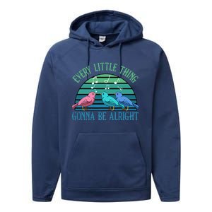 Every Little Thing Is Gonna Be Alright Bird Cute Adorable Performance Fleece Hoodie