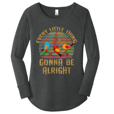 Every Little Thing Is Gonna Be Alright Little Birds Women's Perfect Tri Tunic Long Sleeve Shirt