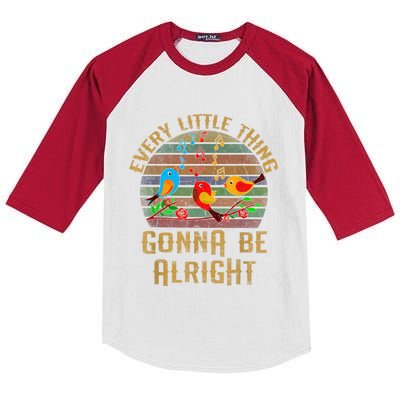 Every Little Thing Is Gonna Be Alright Little Birds Kids Colorblock Raglan Jersey