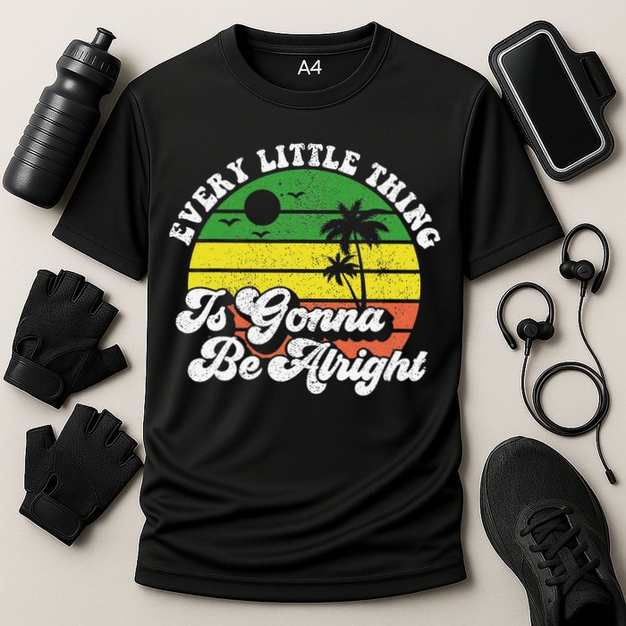 Every Little Thing Is Gonna Be Alright Jamaica Wo Gift Cooling Performance Crew T-Shirt