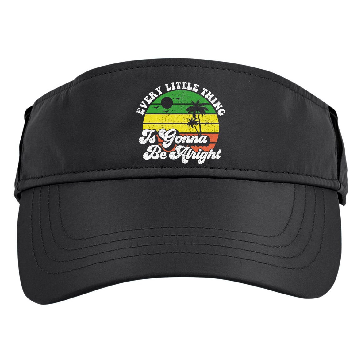 Every Little Thing Is Gonna Be Alright Jamaica Wo Gift Adult Drive Performance Visor